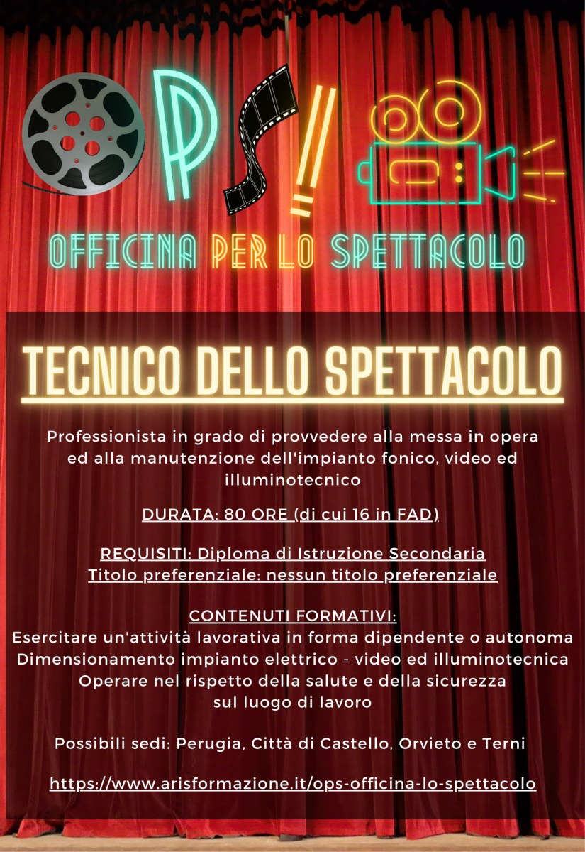 tecnico dello spettacolo locandina