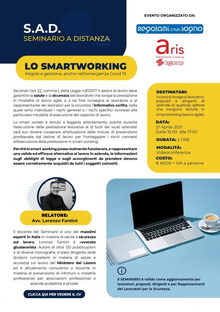 S.A.D. SEMINARIO A DISTANZA - LO SMARTWORKING 21/04/2021