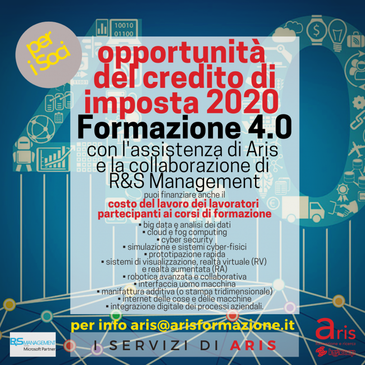 FORMAZIONE 4.0 CREDITO DI IMPOSTA 2020