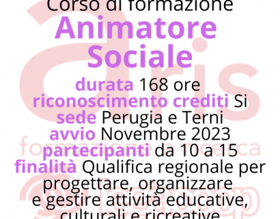 Corsi per animatore sociale