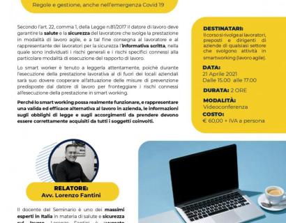 S.A.D. SEMINARIO A DISTANZA - LO SMARTWORKING 21/04/2021