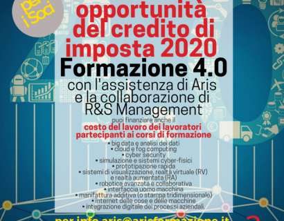 FORMAZIONE 4.0 CREDITO DI IMPOSTA 2020