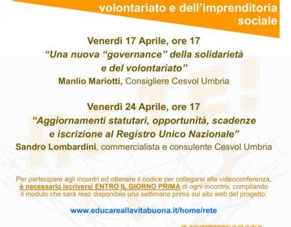 Progetto RETE! Incontri On-line gratuiti