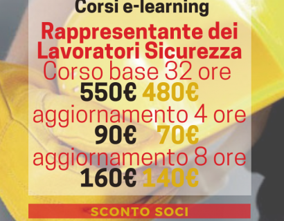 DAL 19 NOVEMBRE I CORSI RLS IN E-LEARNING