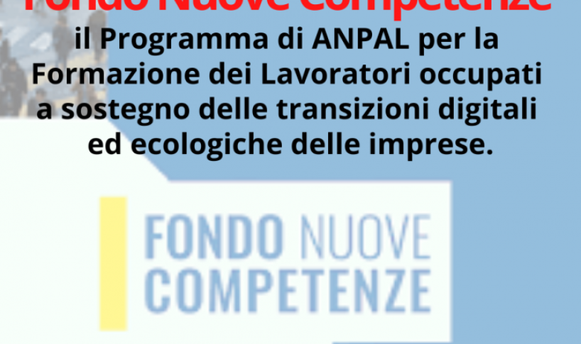 FONDO NUOVE COMPETENZE: IN ARRIVO NUOVO AVVISO